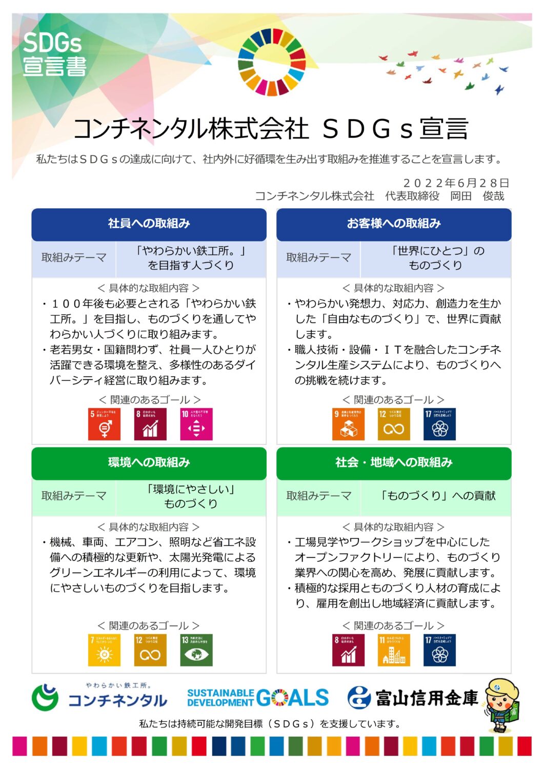ｓｄｇｓ宣言 コンチネンタル株式会社